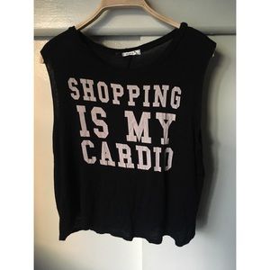 SHOPPING IS MY CARDIO | Sleeveless Shirt